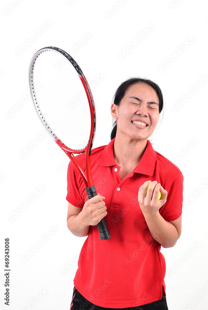 tennis player isolated