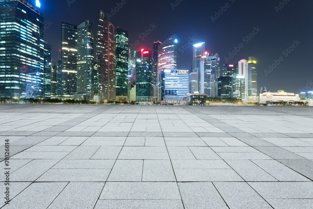 繁华的现代城市夜景