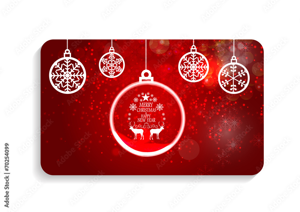 Abstract Beauty Christmas and New Year Card Vector Illustration.