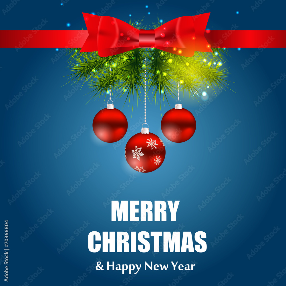 Abstract Beauty Christmas and New Year Background. Vector Illust