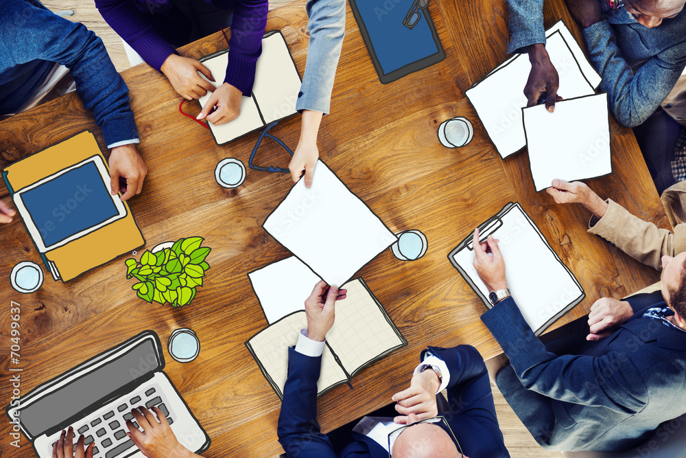 Diverse Business People Working in a Conference