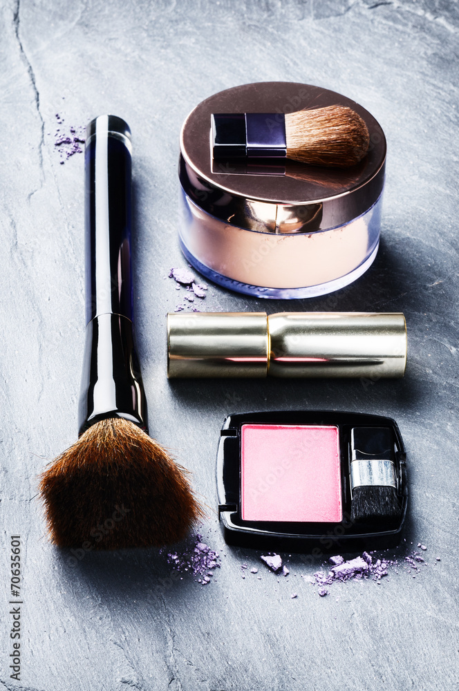 Various makeup products