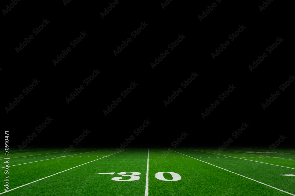 Football field with copy space