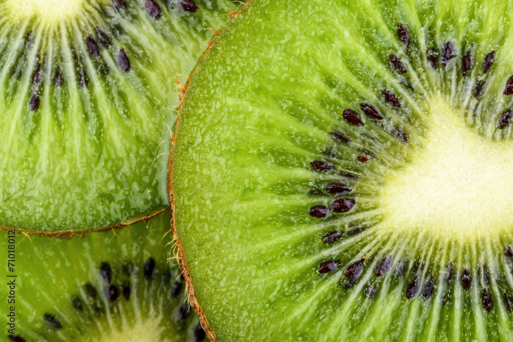 kiwi fruit slices background