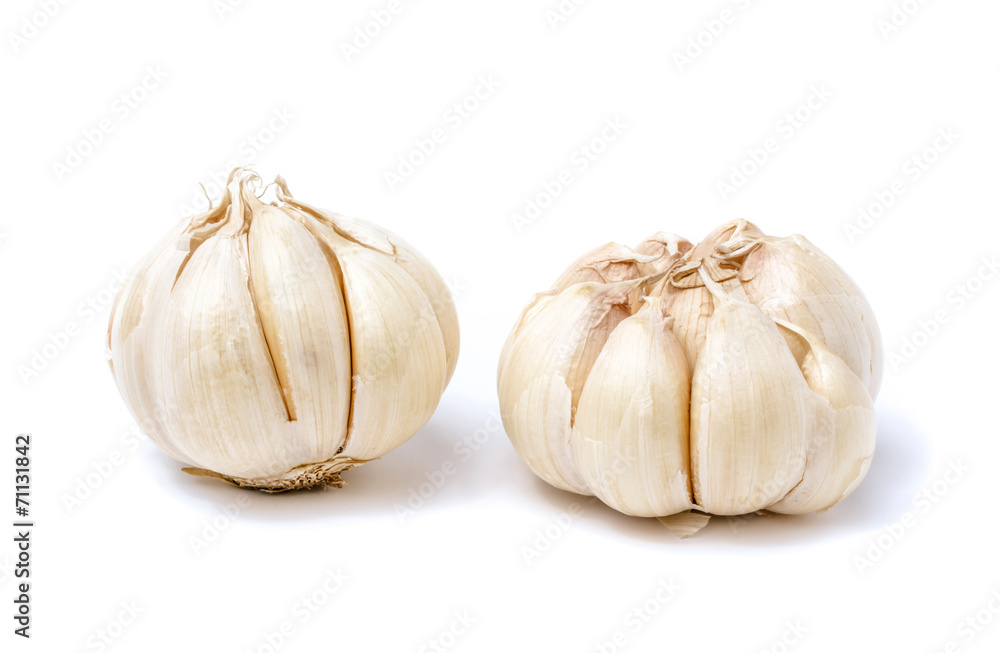 garlic isolated on white background