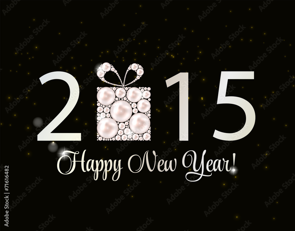 Abstract Beauty 2015 New Year Background. Vector Illustration