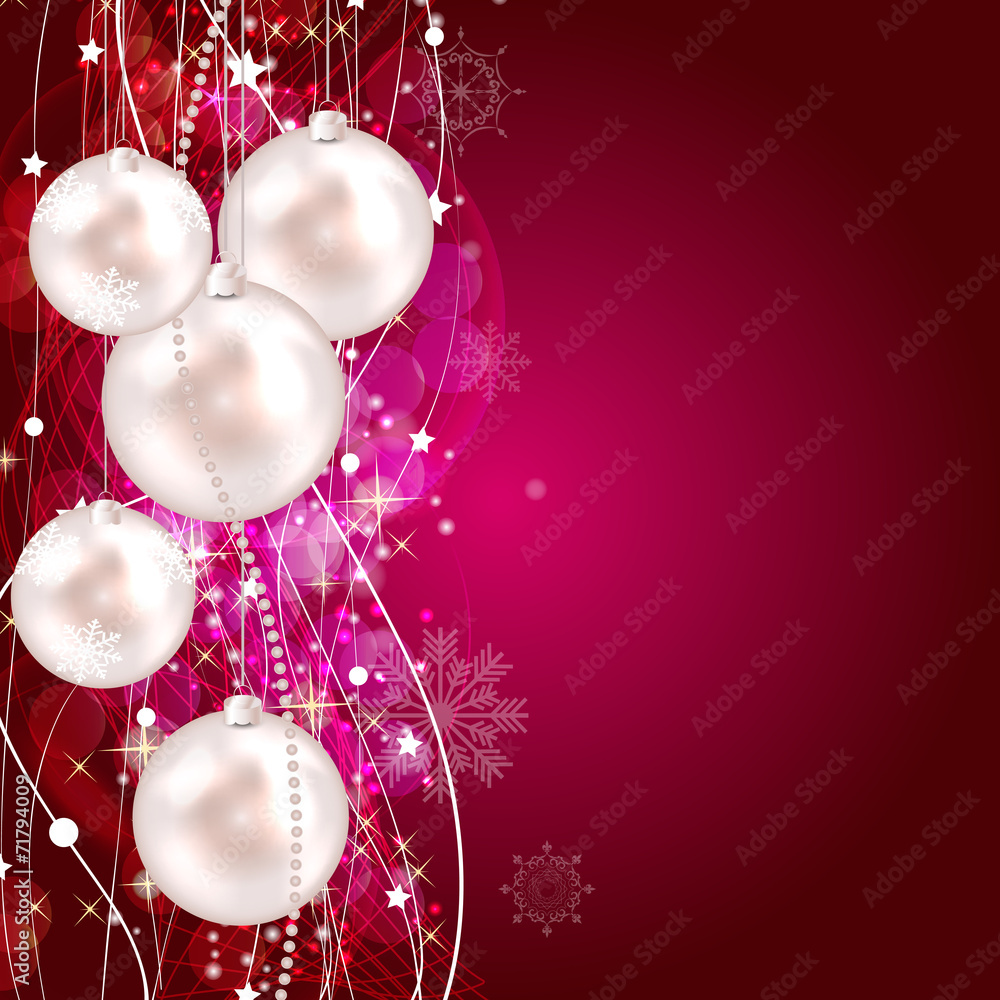 Abstract Beauty Christmas and New Year Background. Vector Illust