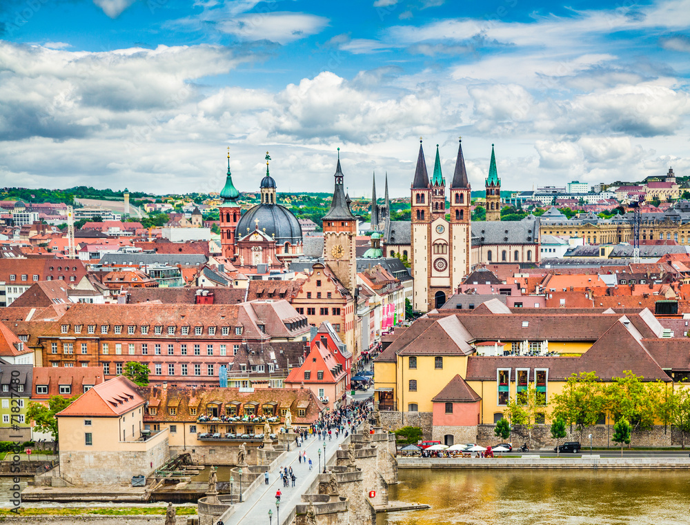 Historic city of Würzburg, Franconia, Bavaria, Germany