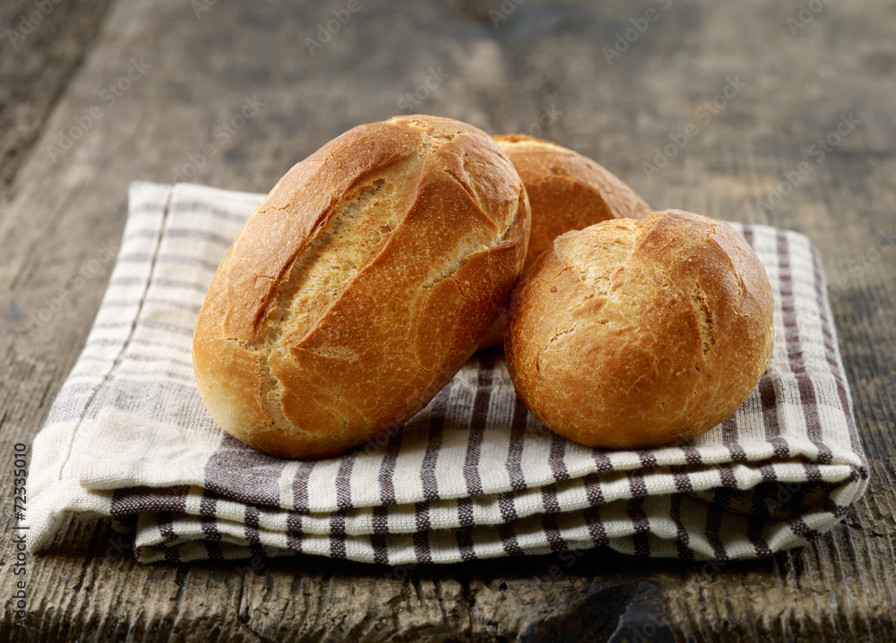 freshly baked bread buns