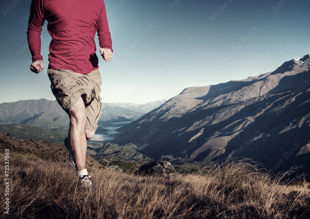 男子登山运动健康