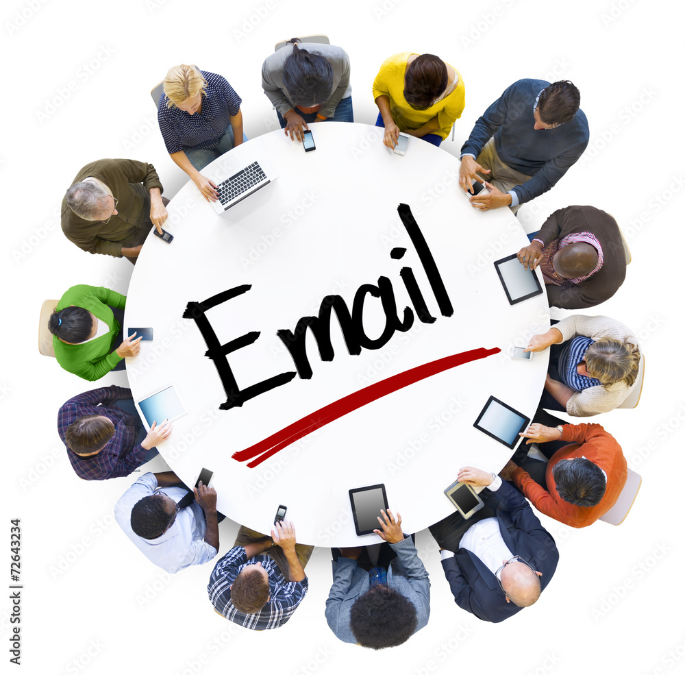 Multiethnic Business People with Email Concepts