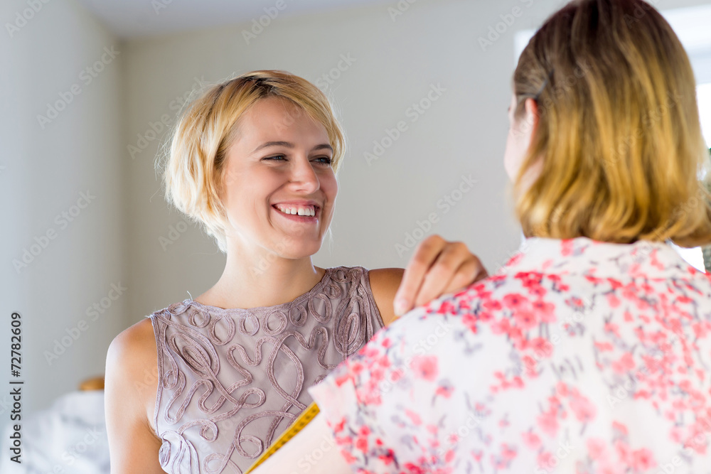 Dressmaker at work