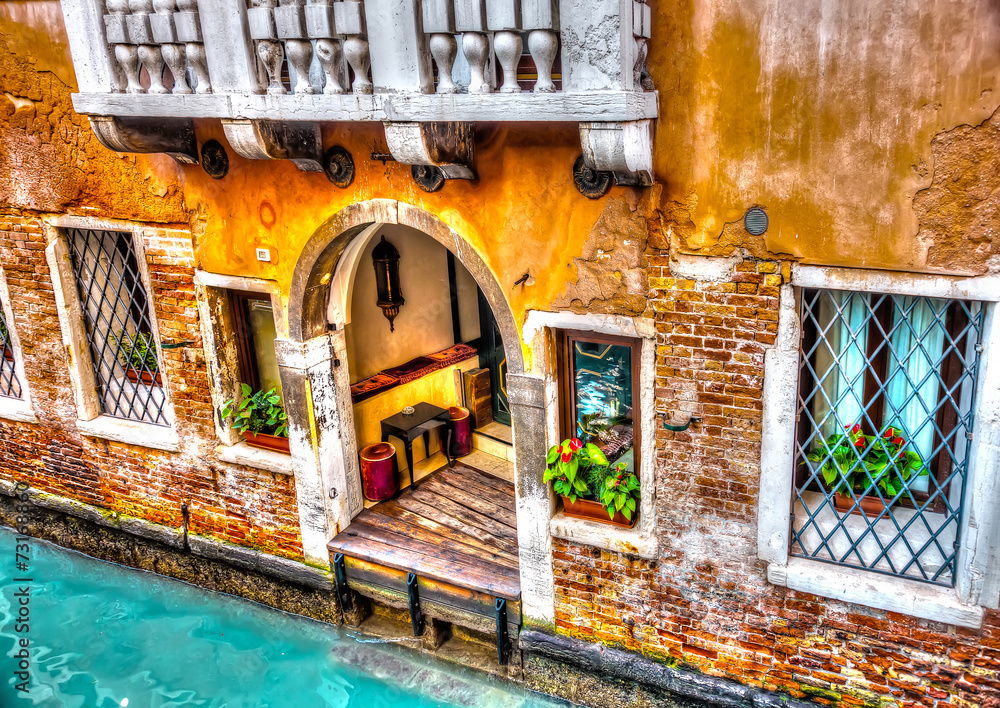 A beautiful old house at Venice Italy. HDR processed