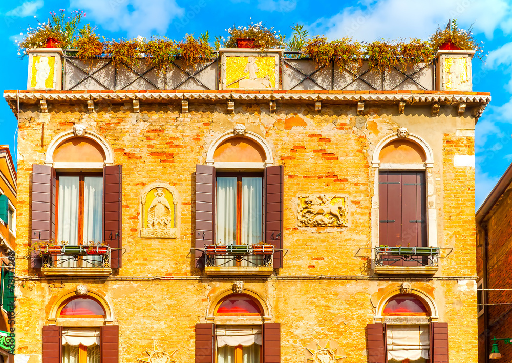 Beautiful very old building at Venice Italy