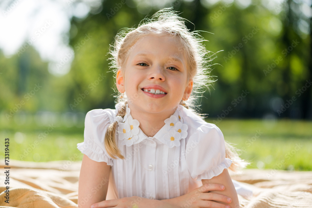 Girl enjoying summertime