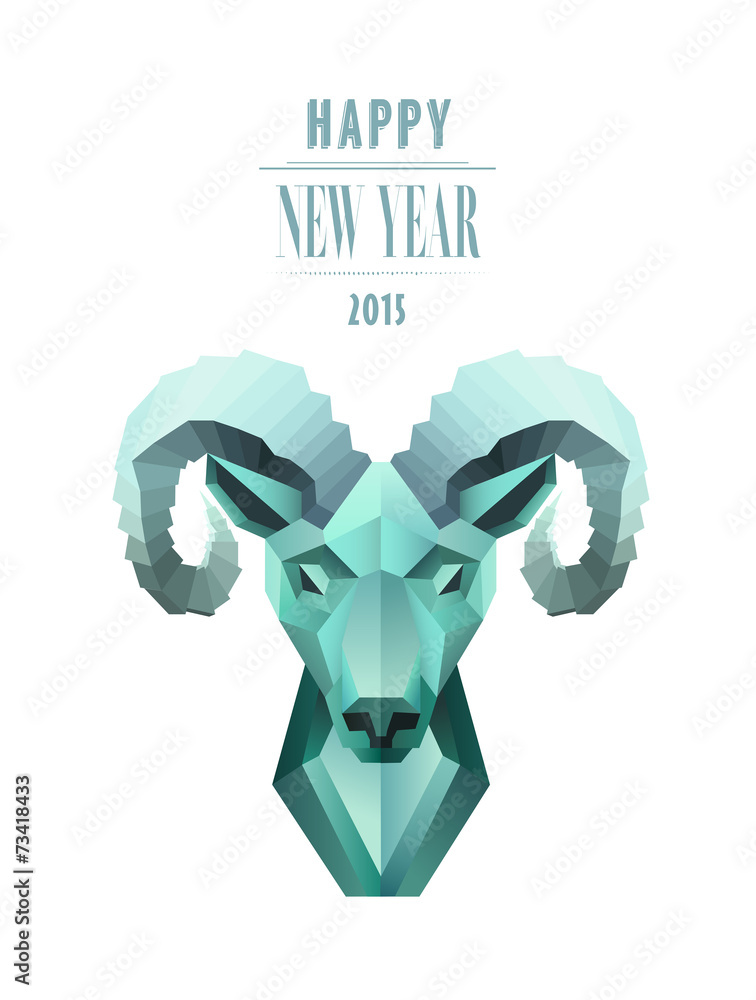 Year of the ram 2015 vector