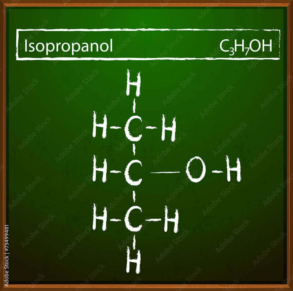 Isopropanol molecules