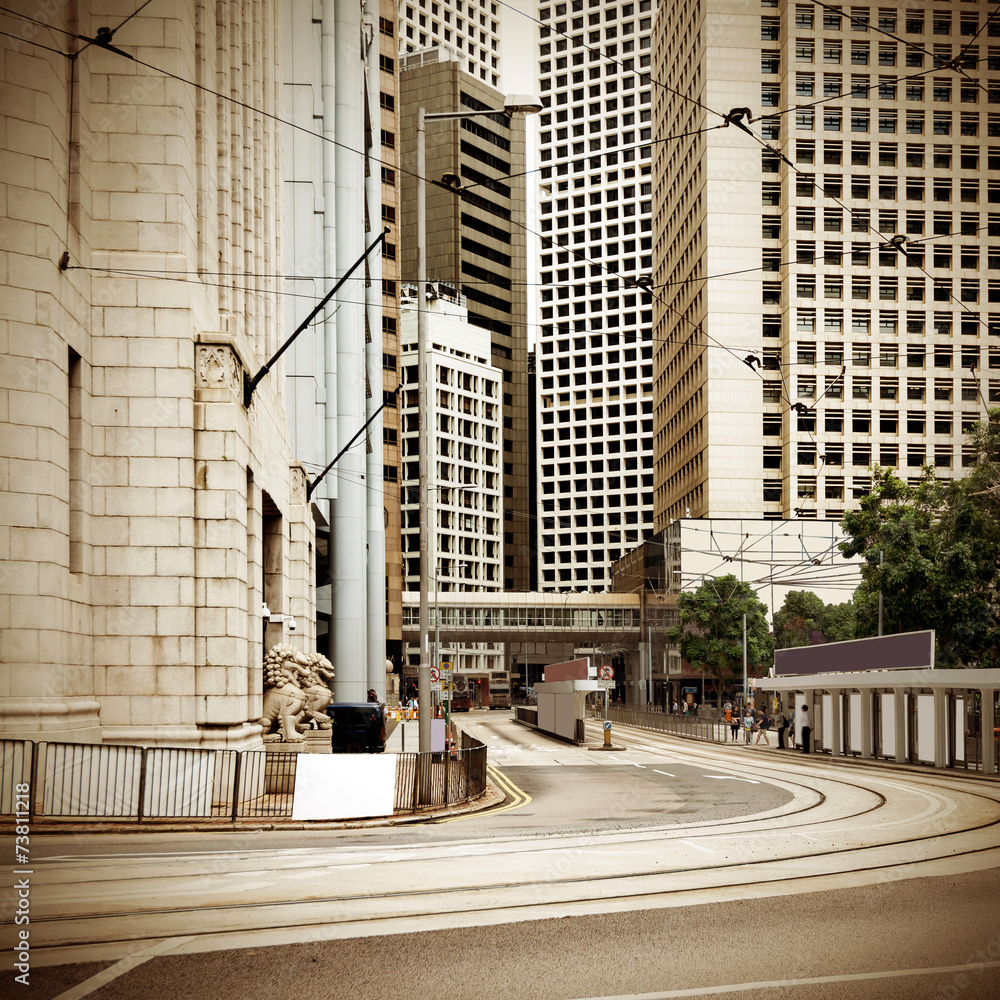 The streets of Hong Kong