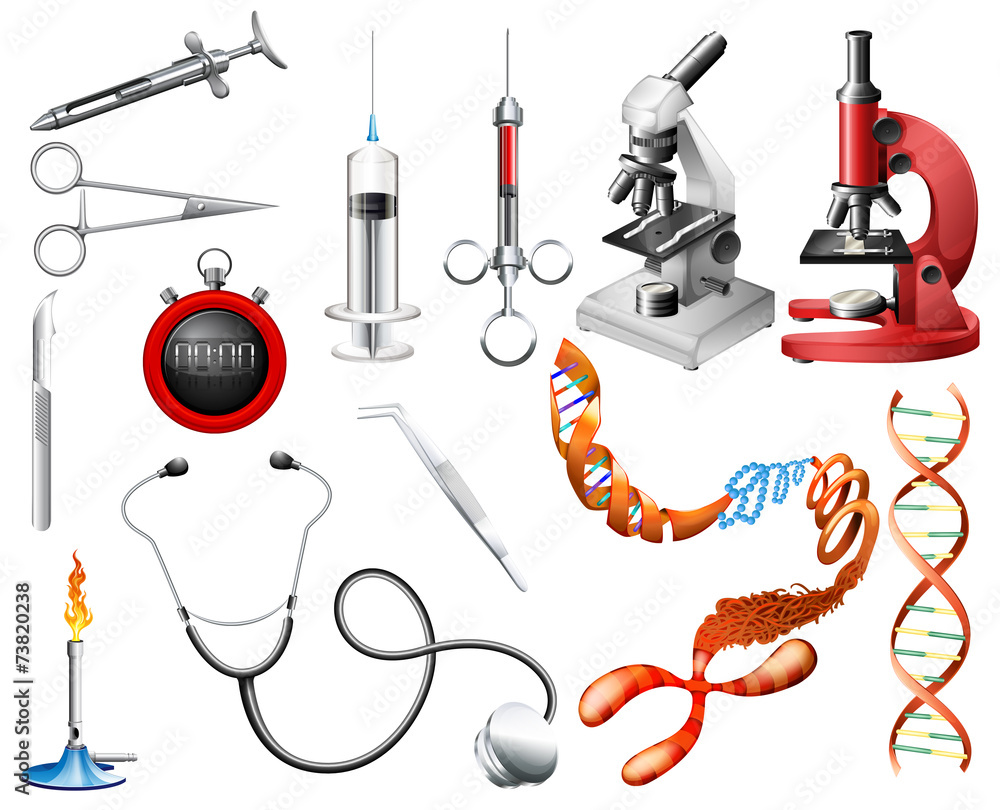 Set of laboratory tools and equipments