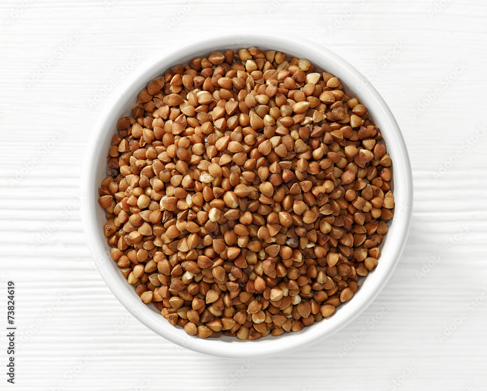 bowl of buckwheat grains