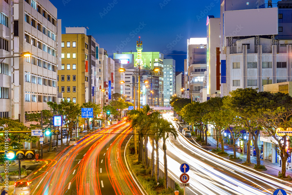 日本那霸市中心城市景观