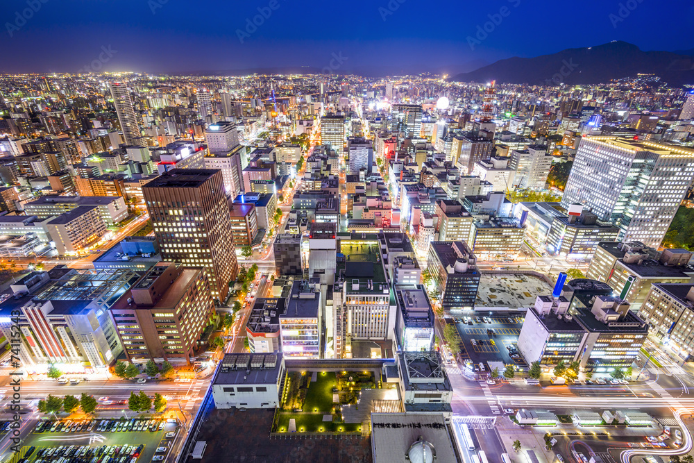 日本札幌中央区城市景观