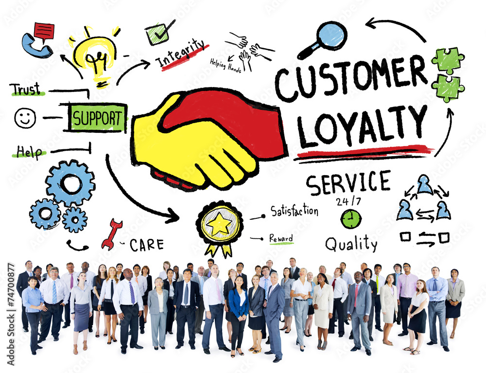 Customer Loyalty Service Support Care Trust Business Concept