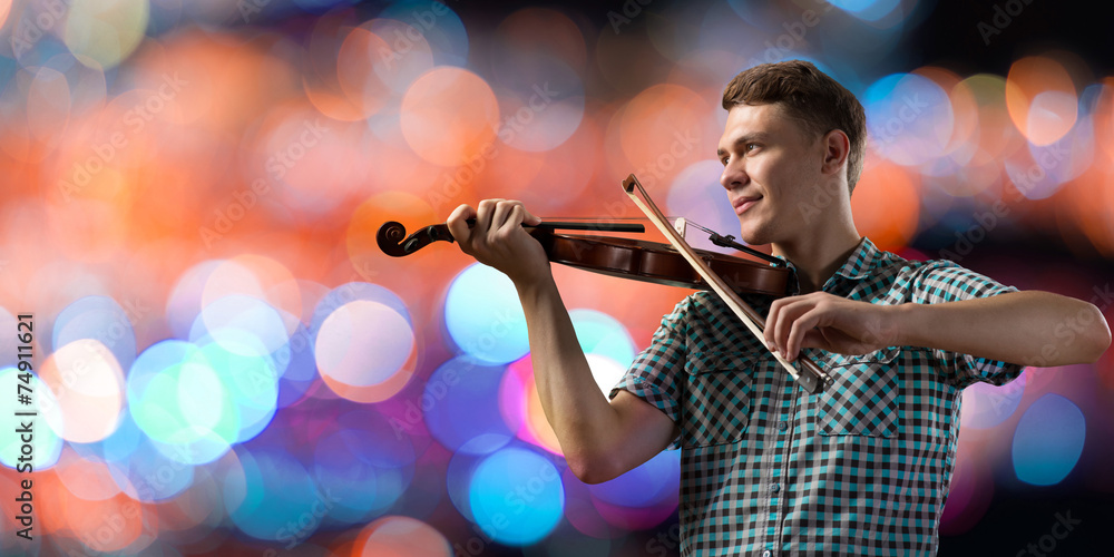 Musician playing violin