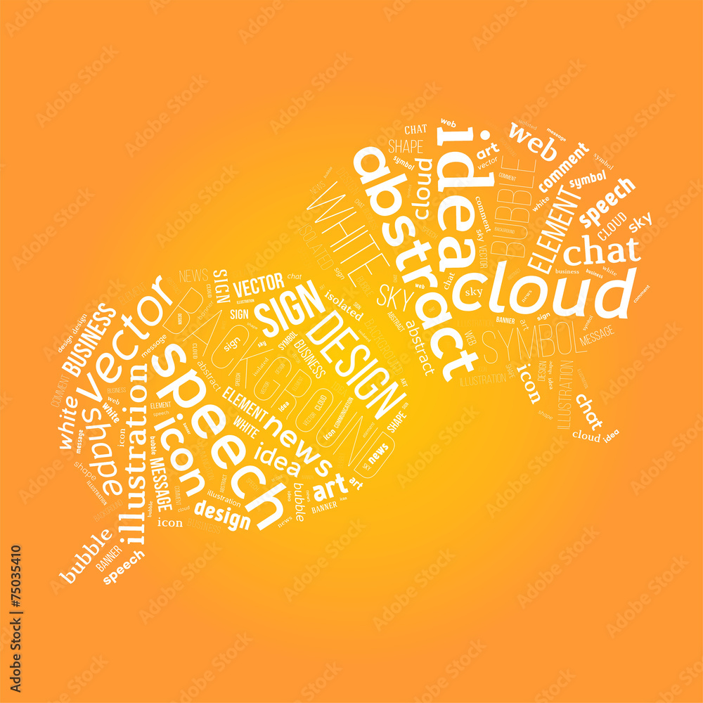 Cloud with words