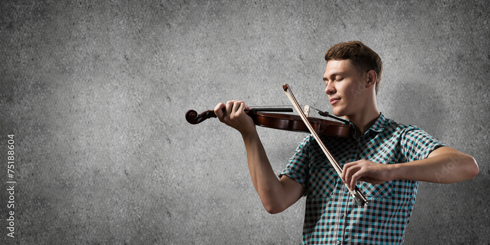 Musician playing violin