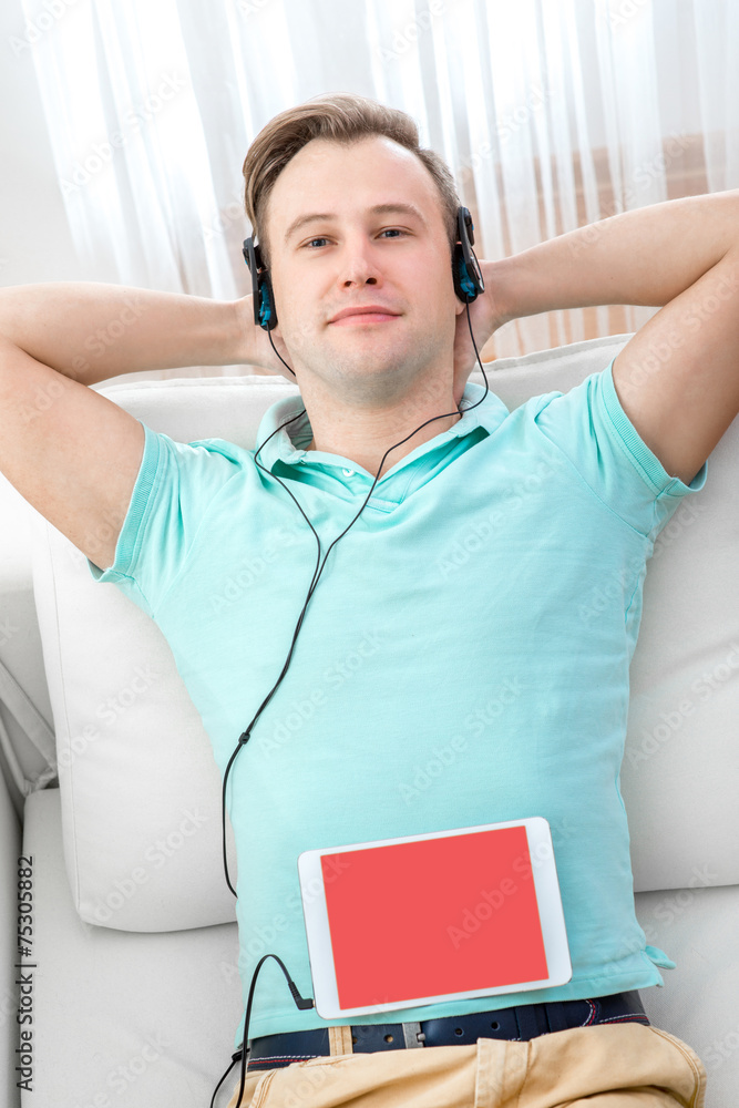 Man listening to the music