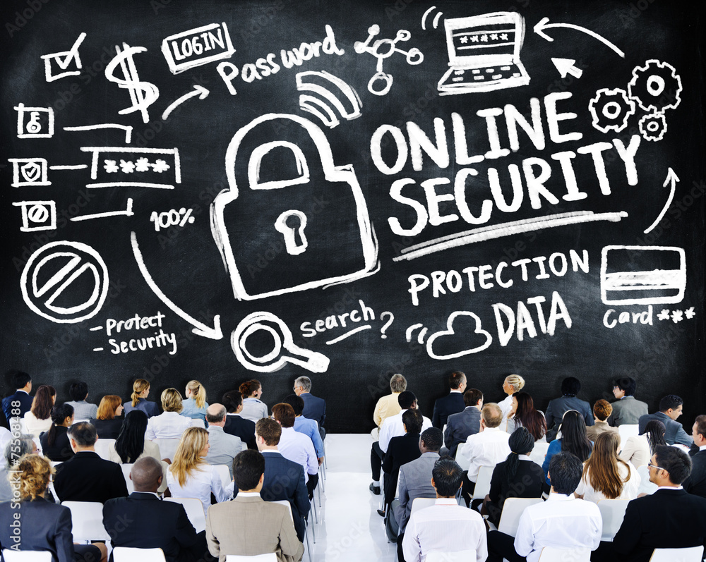 Online Security Protection Internet Business Seminar Concept