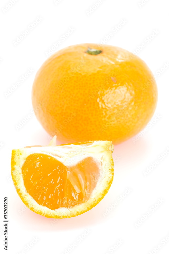 orange slice isolated on a white background