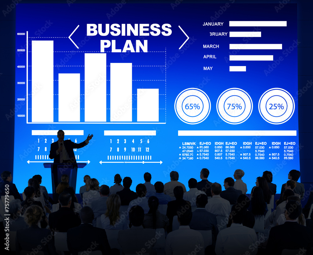 Business Plan Graph Brainstorming Strategy Idea Info Concept