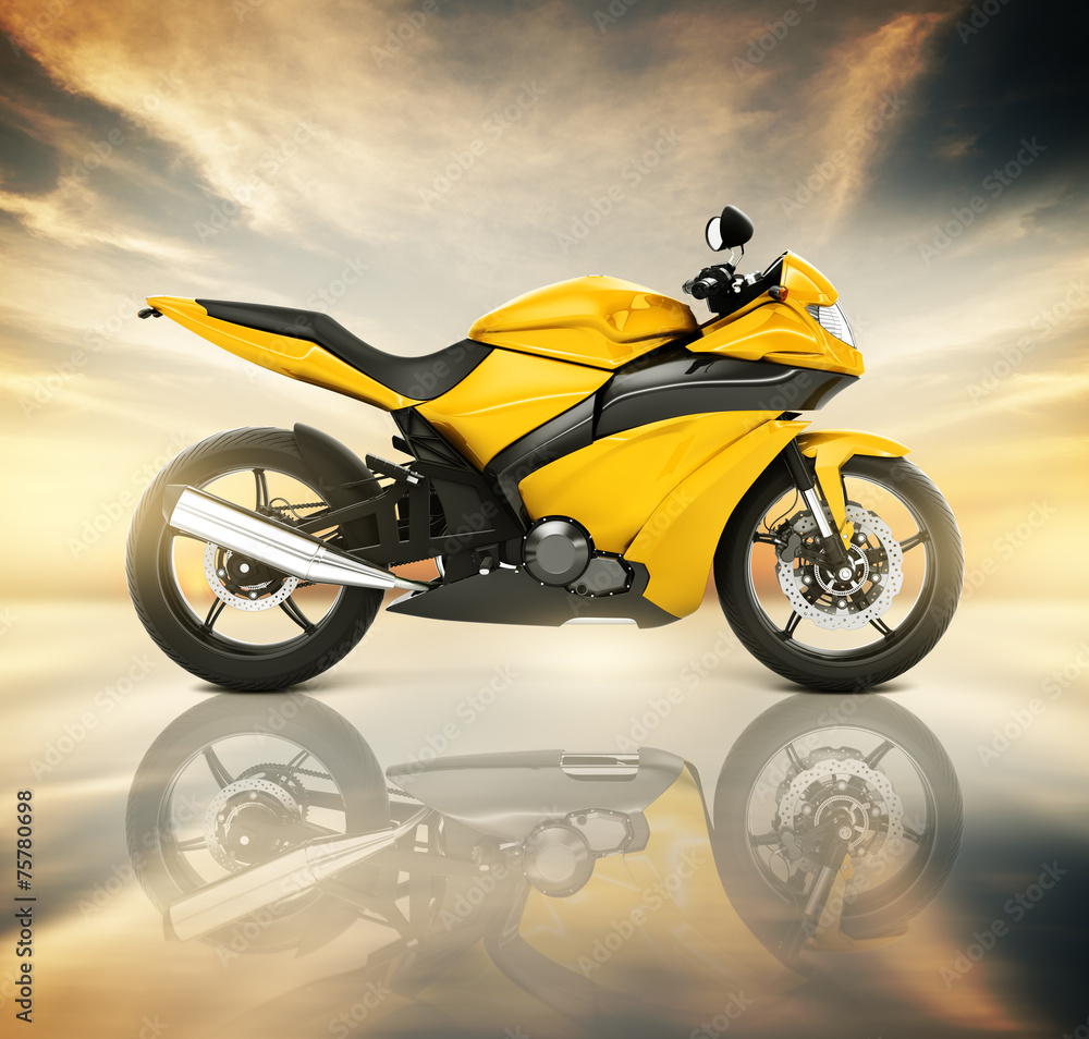 Motorcycle Motorbike Bike Riding Rider Contemporary Concept