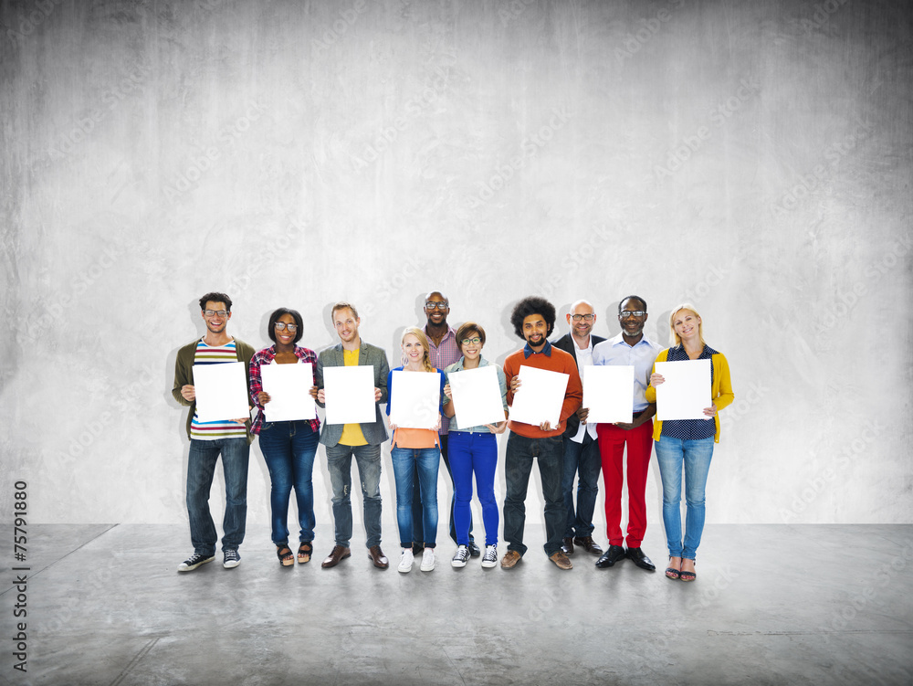 Ethnicity Casual People Standing Cheerful Concept