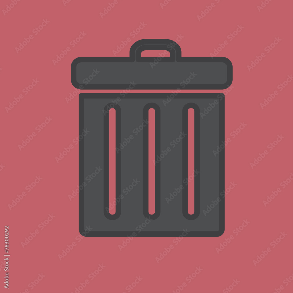 Unwanted Data Computer Clear Trash Waste Icon Vector Concept