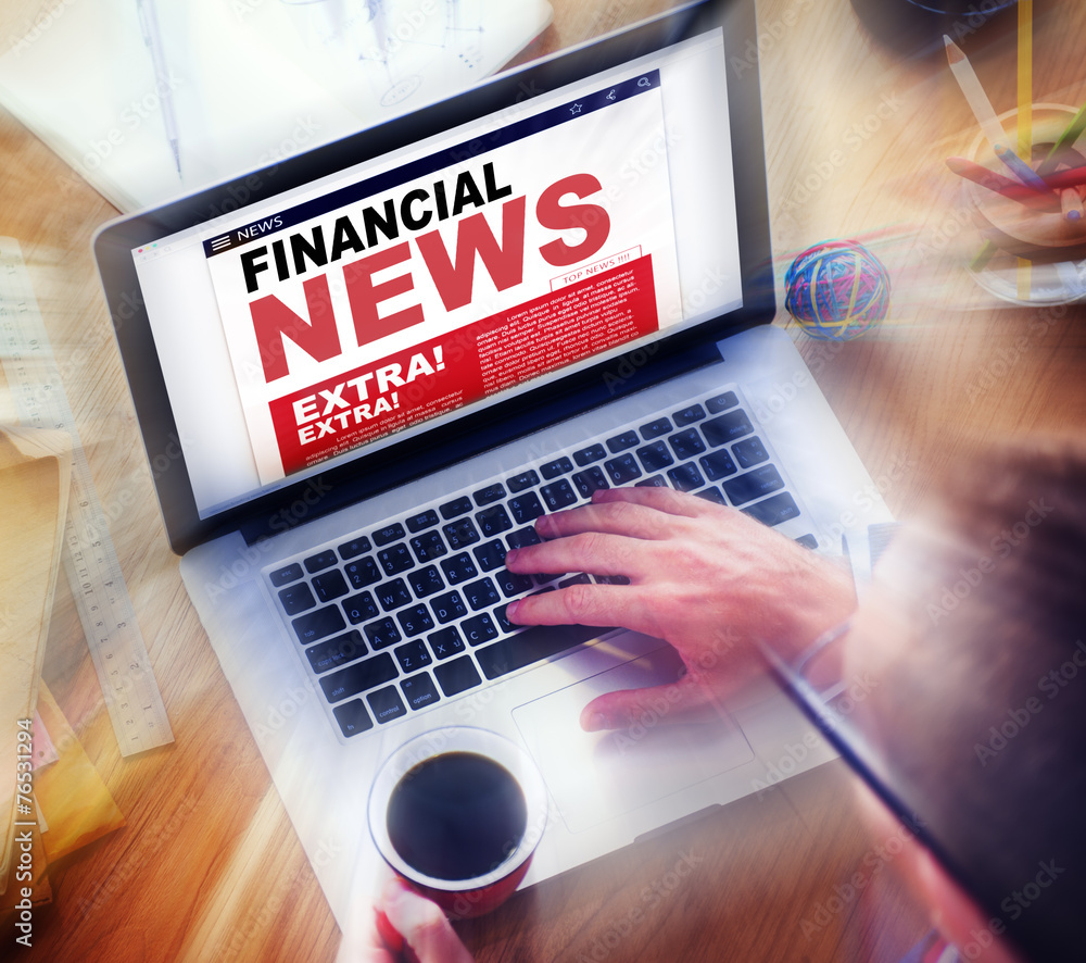 Digital Online Update Financial News Concept