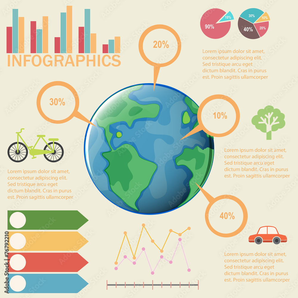 A colourful infographics