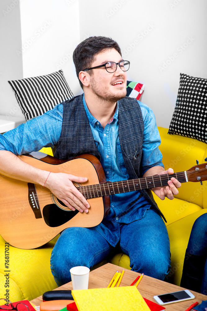 Man with guitar