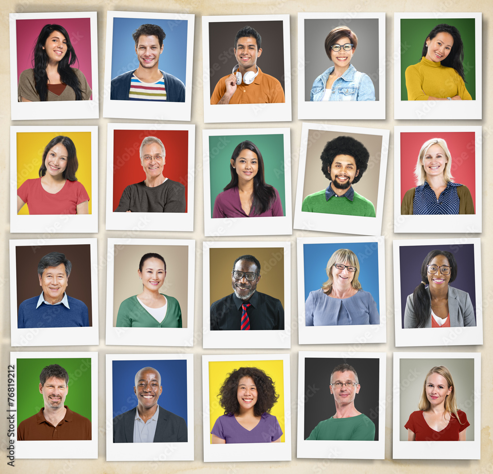 People Diversity Faces Human Face Portrait Community Concept