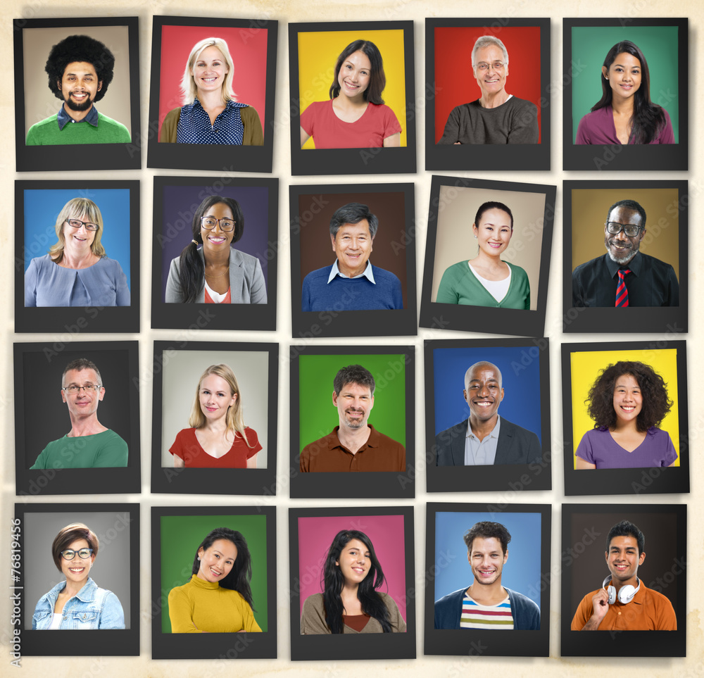 People Diversity Faces Human Face Portrait Community Concept