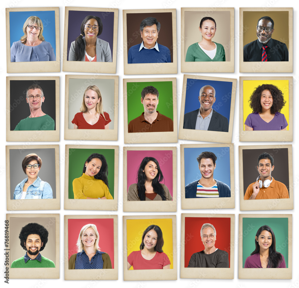 People Diversity Faces Human Face Portrait Community Concept