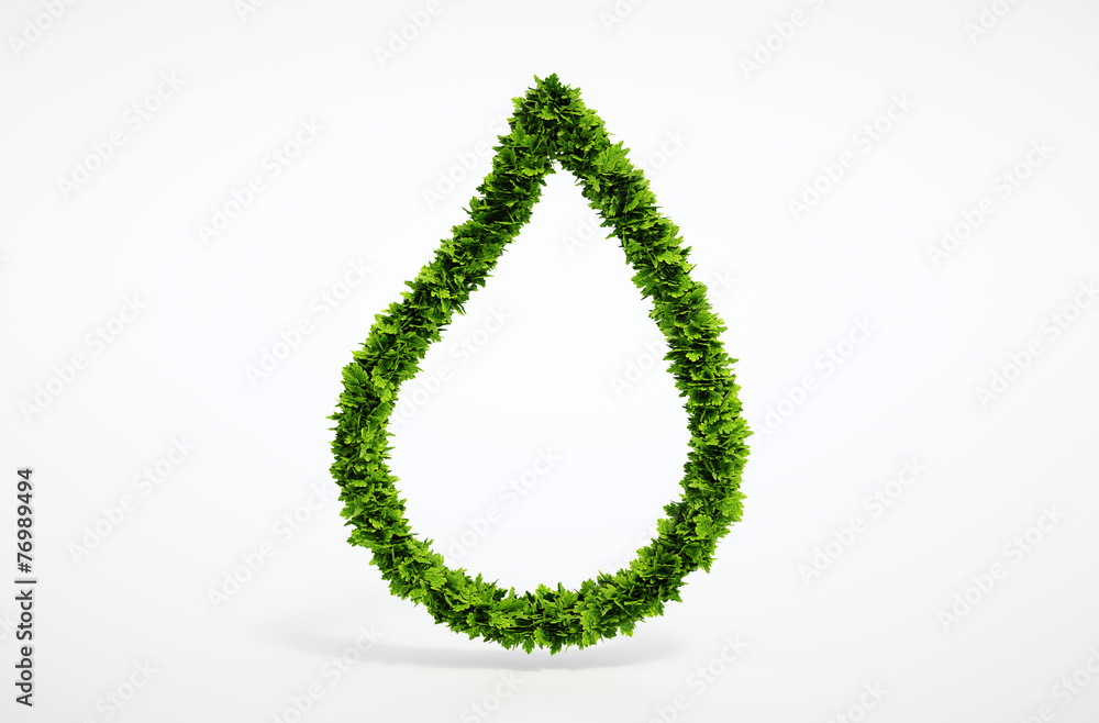 Eco blank water drop symbol