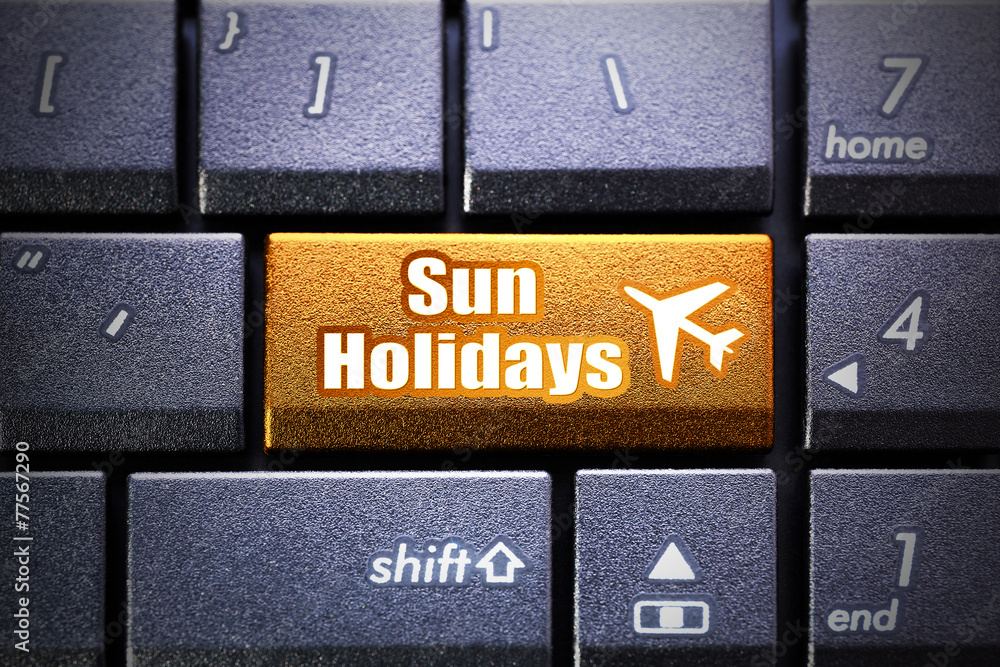 电脑键盘上的Sun holidays按钮