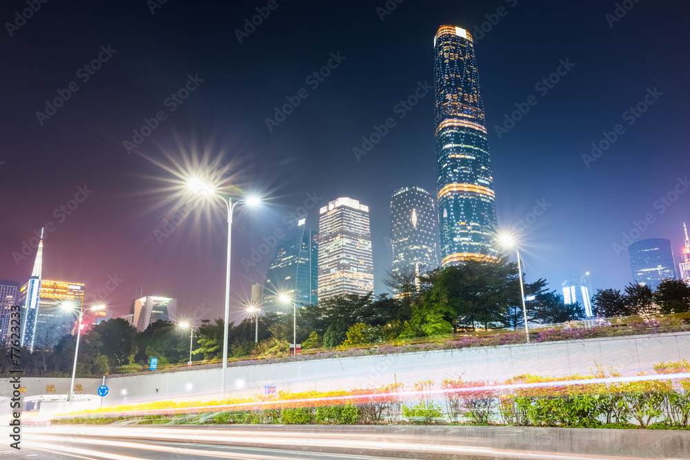 夜晚的珠江新城