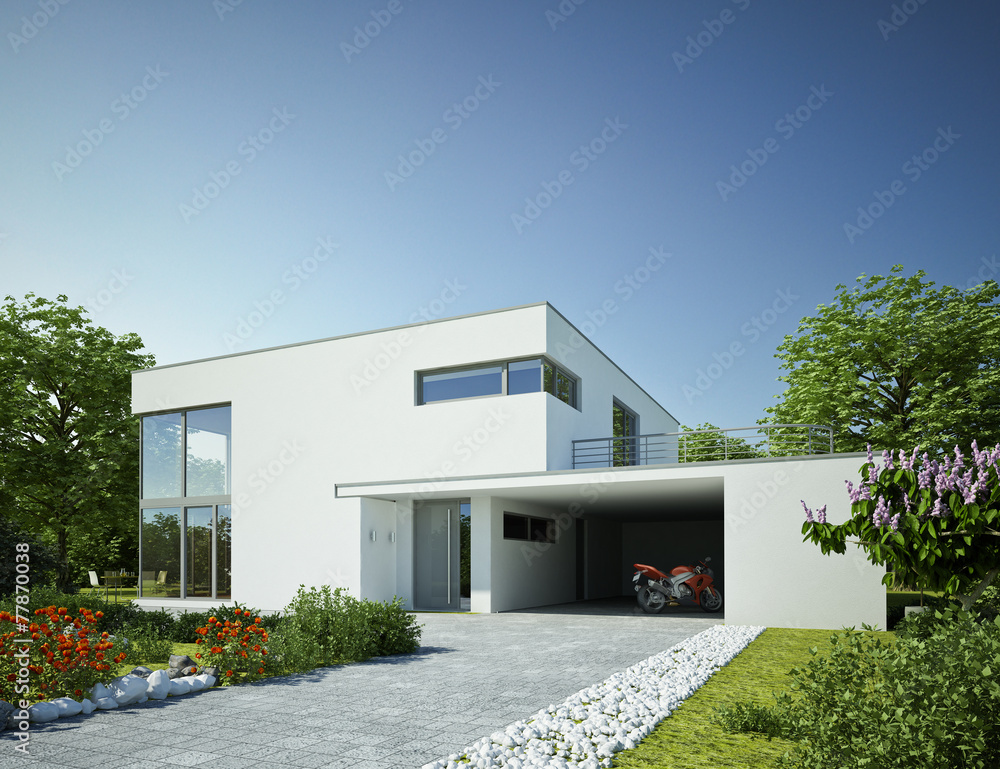 Haus Kubus 3 mit Carport标签