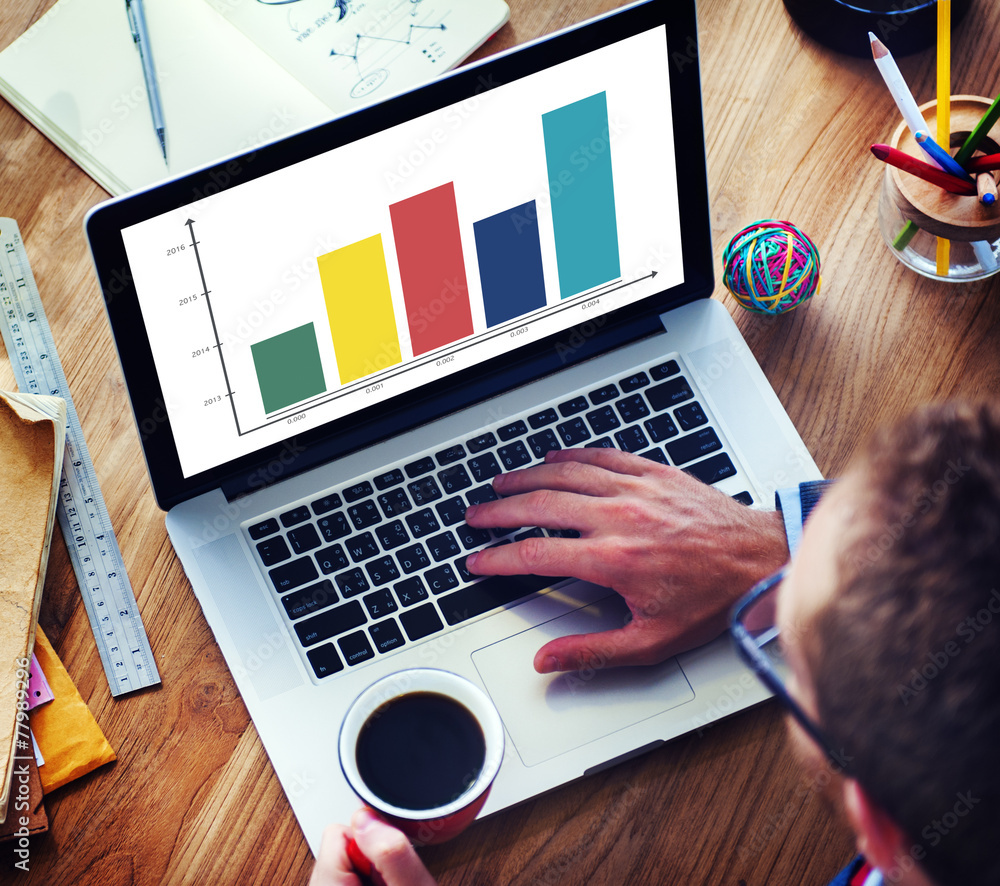 Bar Graph Growth Success Business Chart Concept