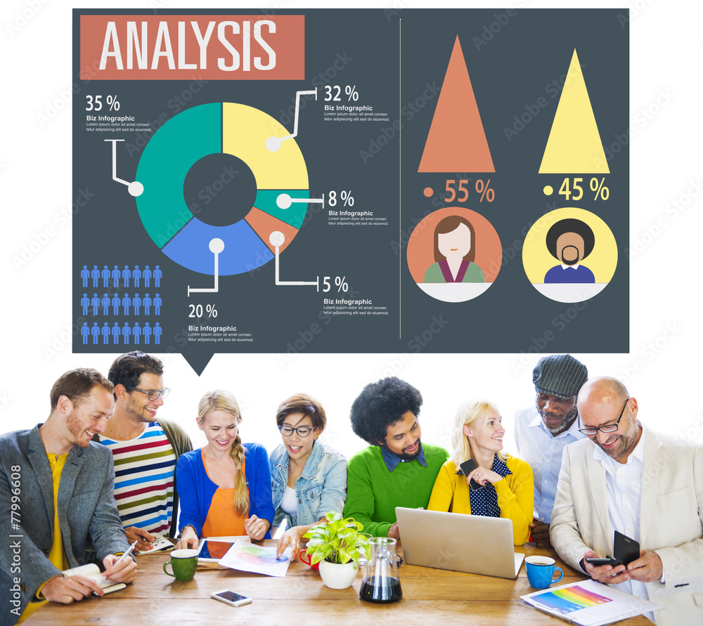 Analysis Analytic Marketing Sharing Graph Diagram Concept