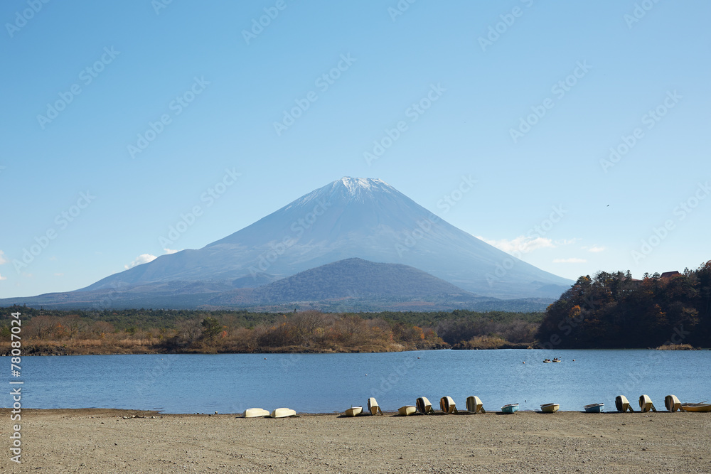 富士山と精進湖